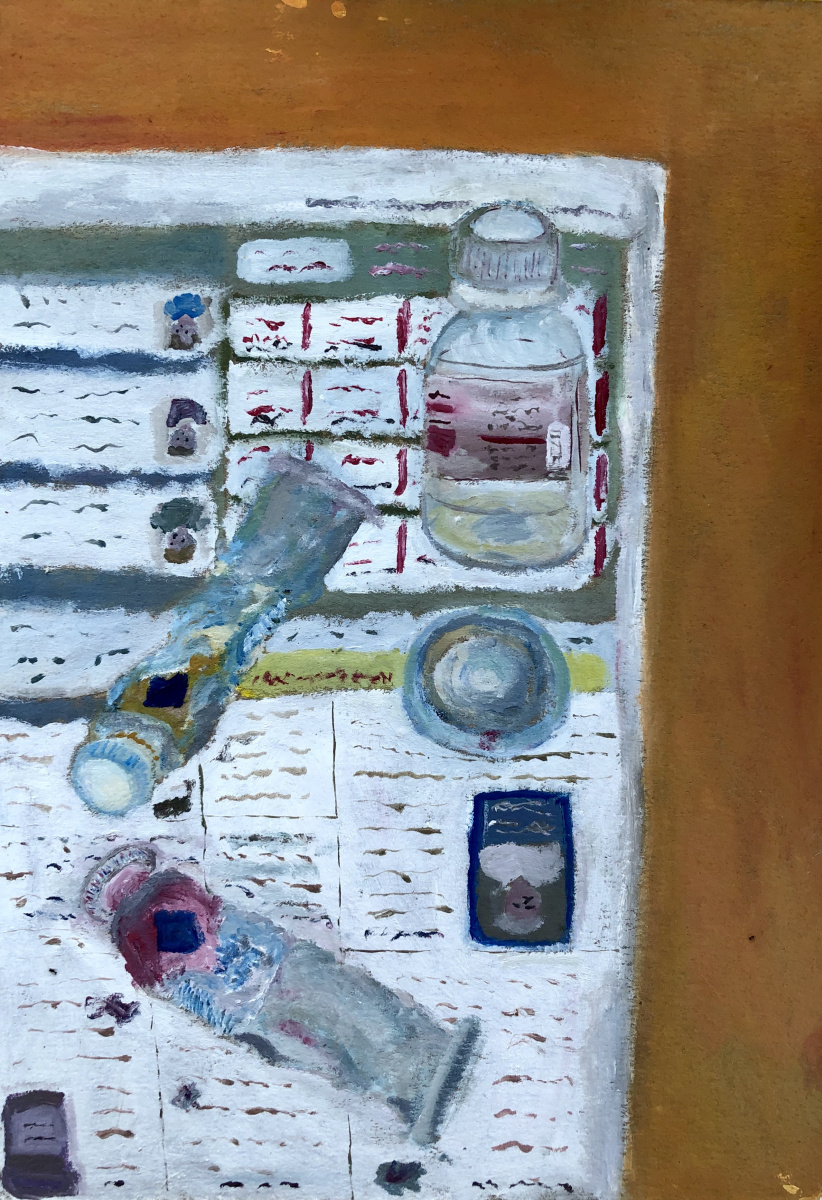 Владислав Воссоед. Still life with tubes of paint