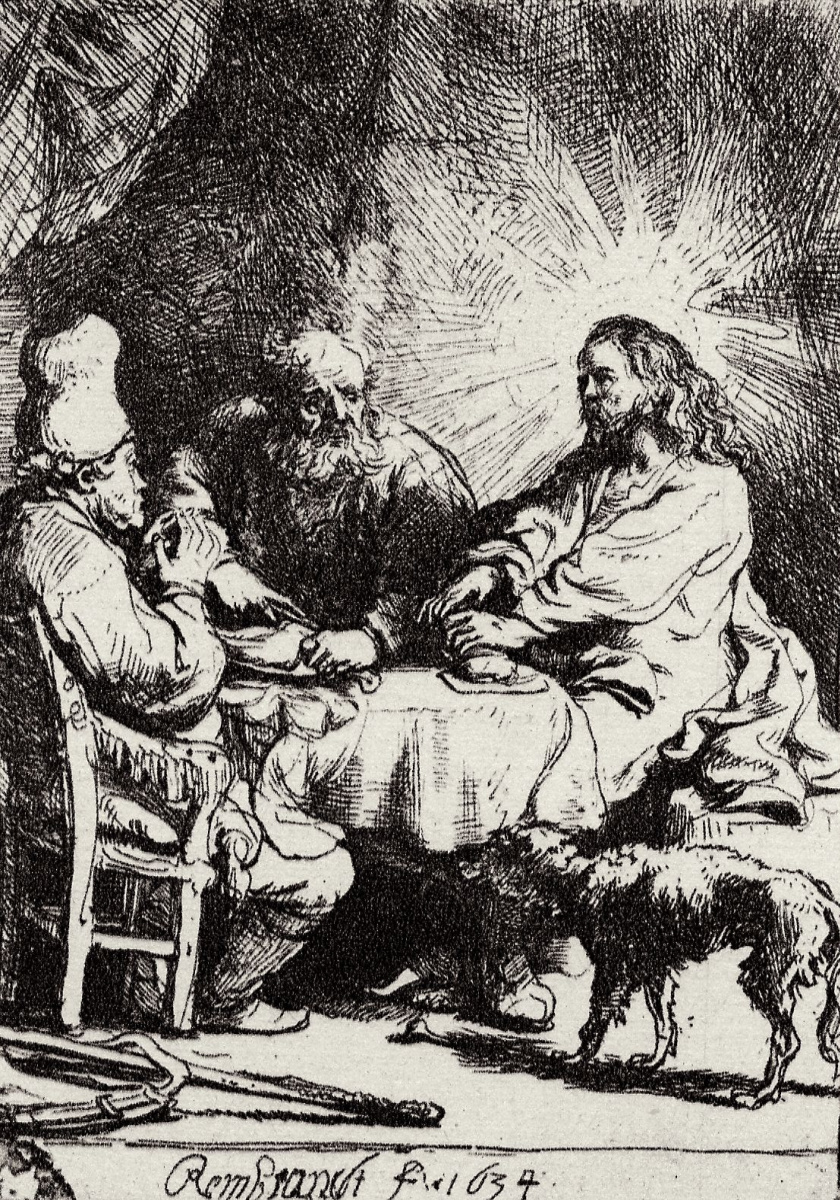 Рембрандт Харменс ван Рейн. Христос в Эммаусе