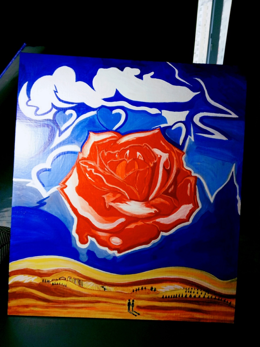Сальвадор Дали "Медитативная роза" ремейк знаменитой картины 2018