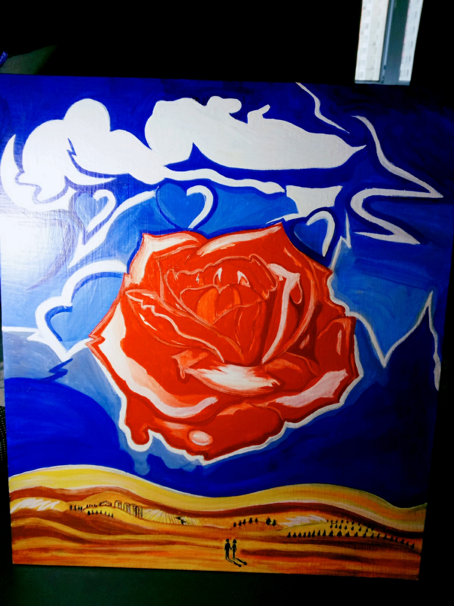 Сальвадор Дали "Медитативная роза" ремейк знаменитой картины 2018