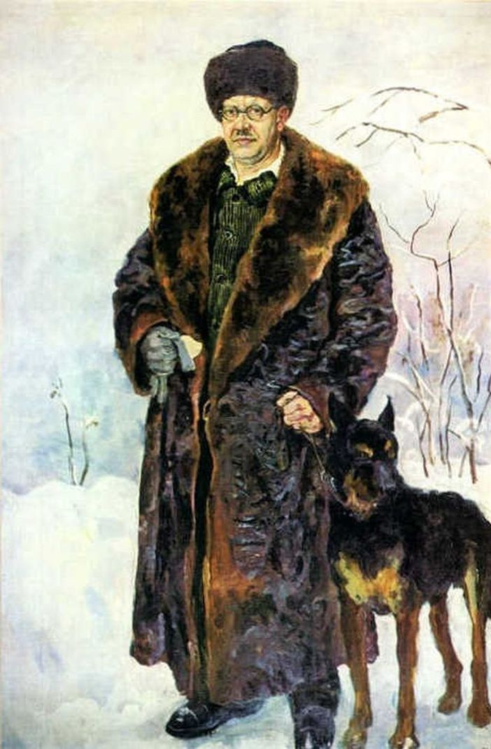 Петр Петрович Кончаловский. Автопортрет с собакой