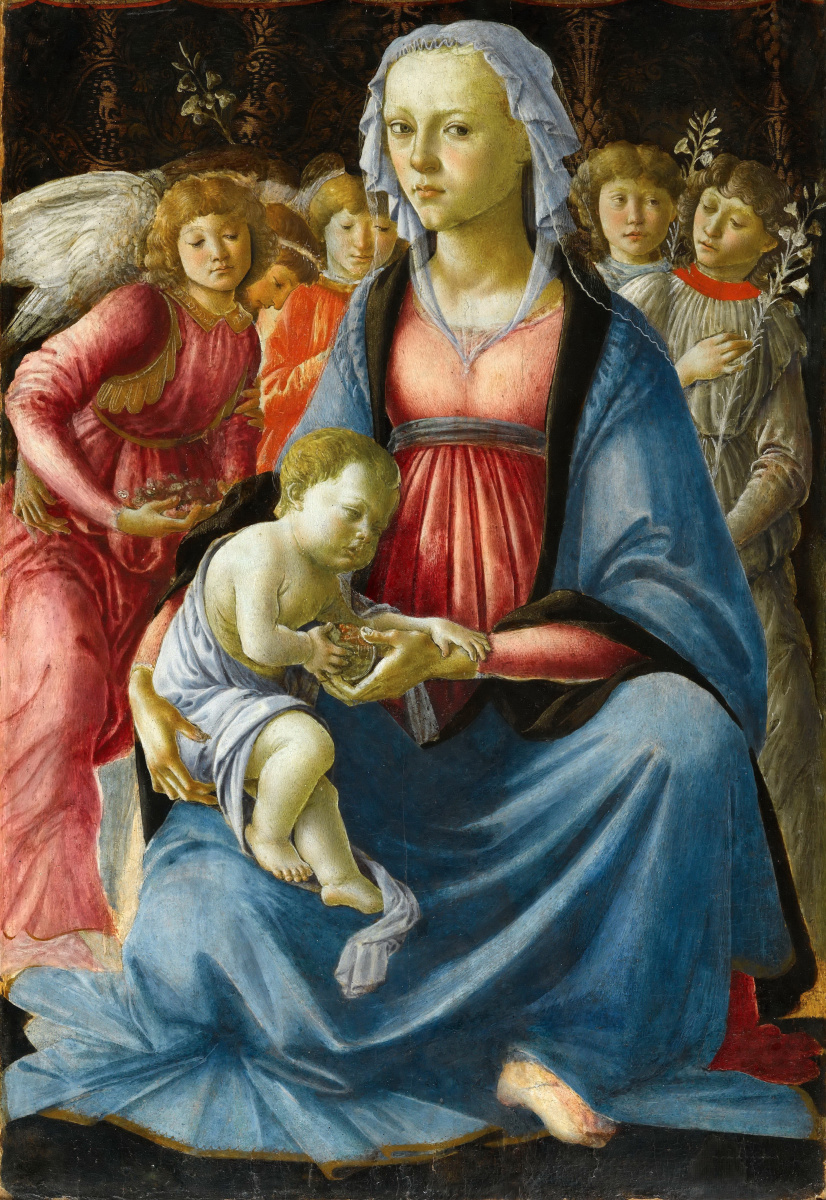 Сандро Боттичелли. Мадонна с младенцем и пятью ангелами