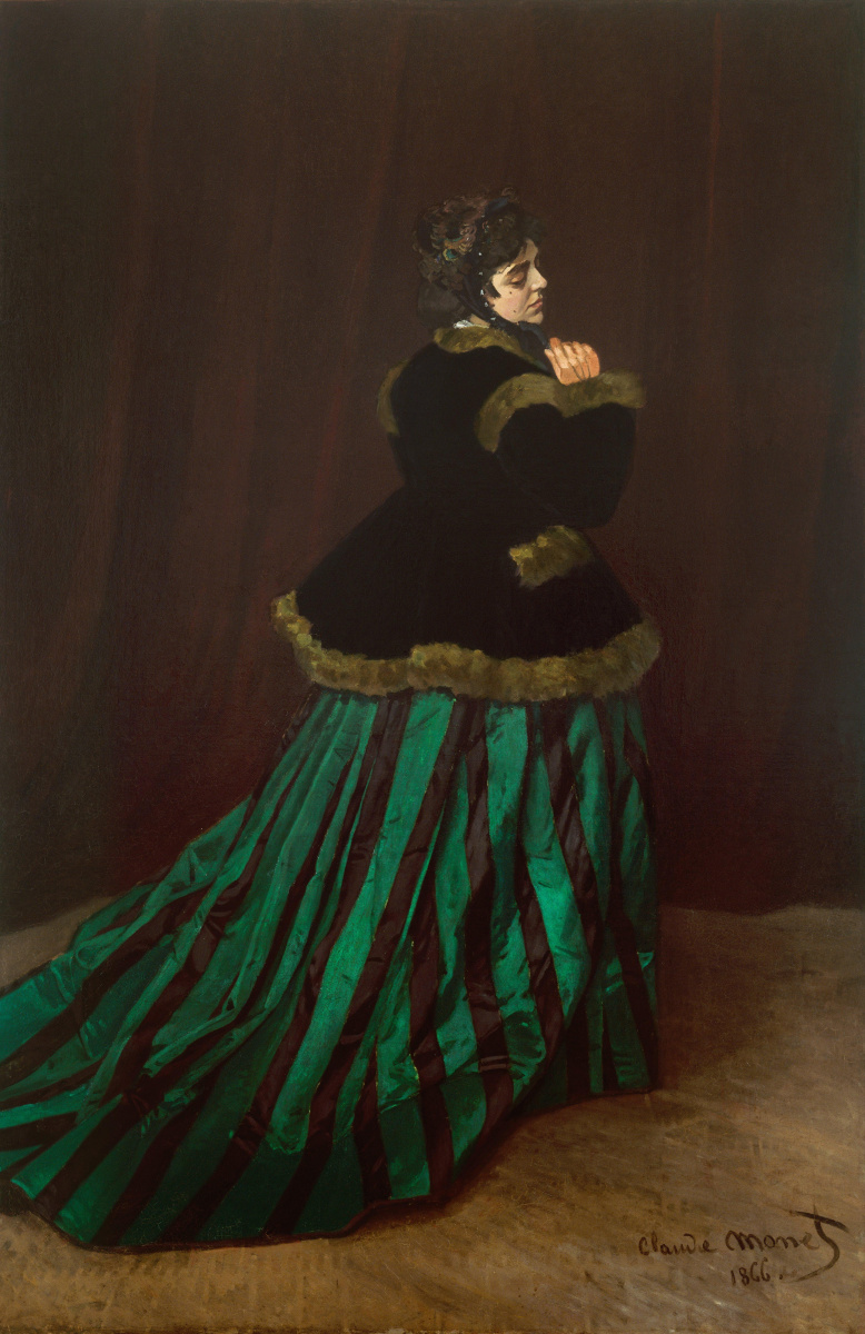 Клод Моне. Камилла или портрет дамы в зелёном платье