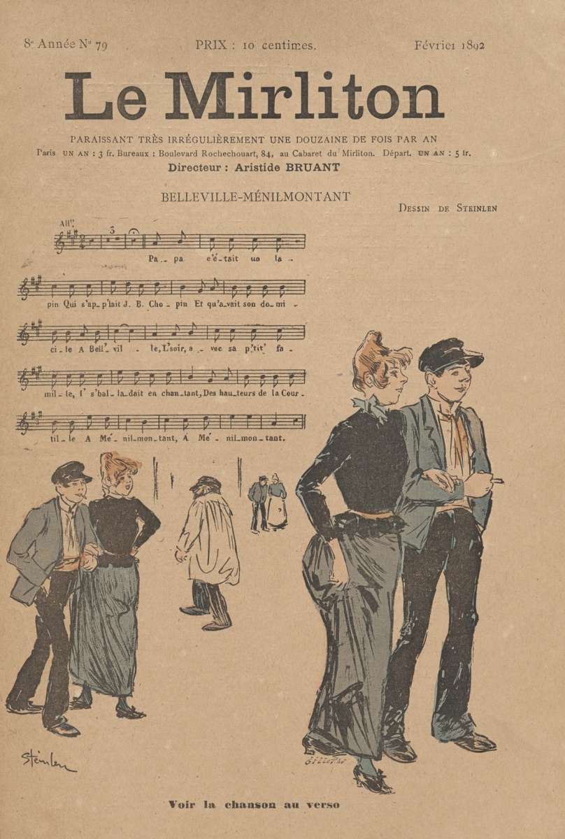 Теофиль-Александр Стейнлен. Иллюстрация для журнала "Мирлитон" № 79, февраль 1892 года