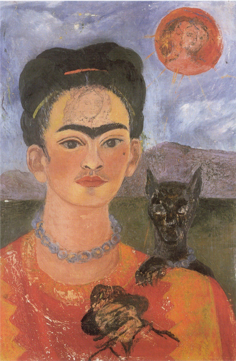 Фрида Кало. Автопортрет с портретом Диего на груди и Марией между бровей
