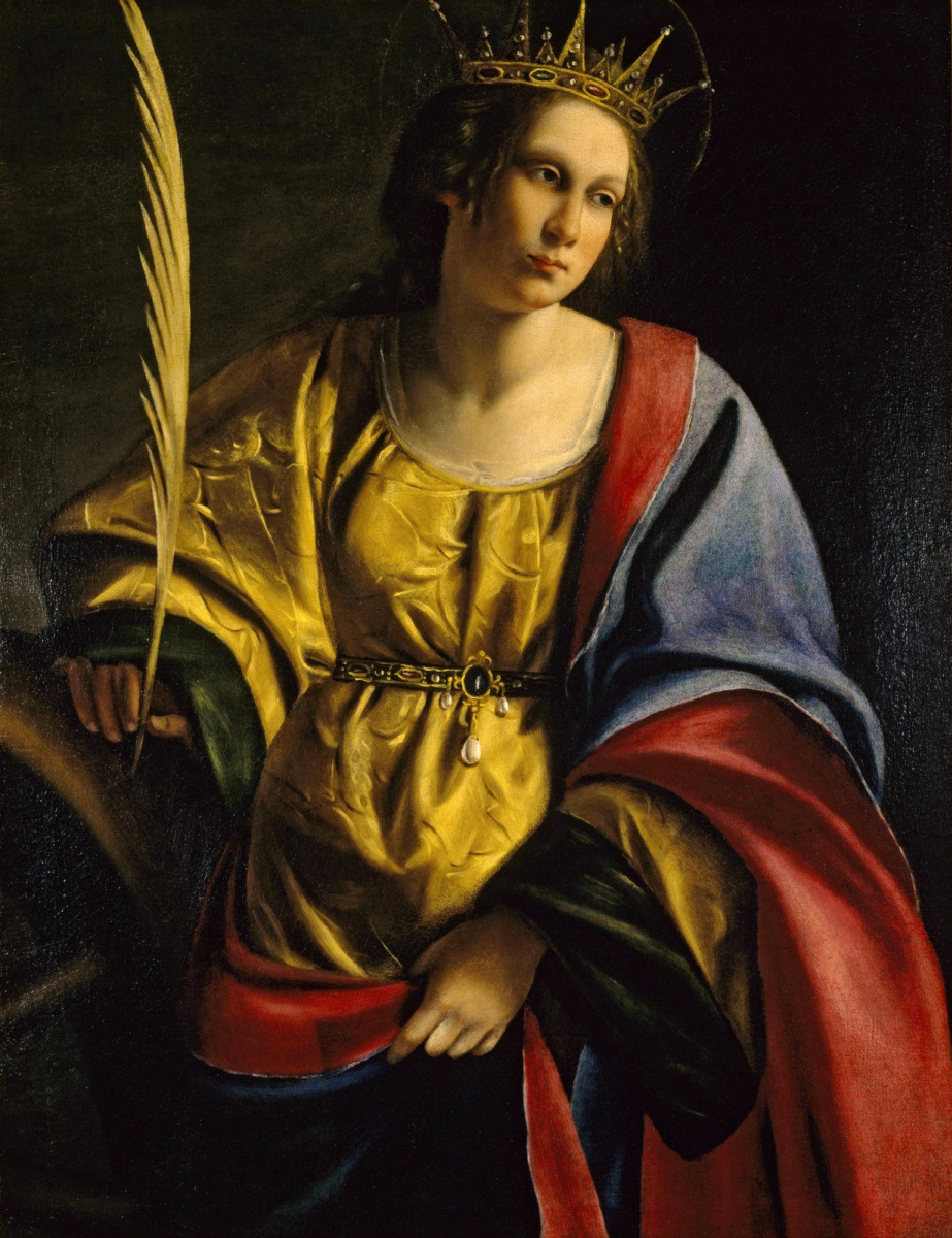 artemisia gentileschi. 亚历山大的圣凯瑟琳