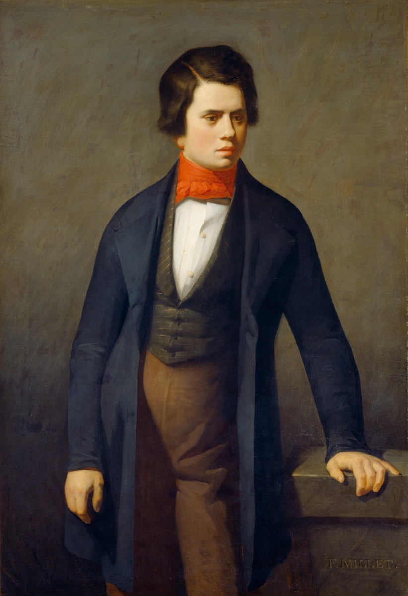 Жан-Франсуа Милле. Портрет молодого мужчины. Леконт де Лиль