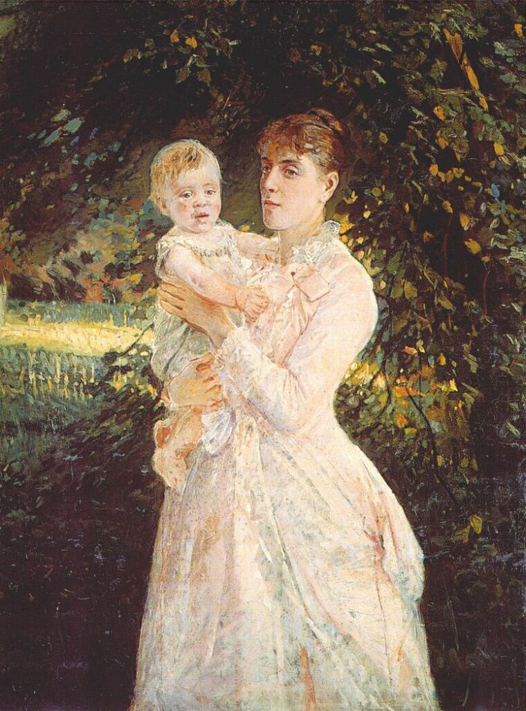 Николай Николаевич Ге. Портрет Екатерины Ге, невестки художника, с сыном