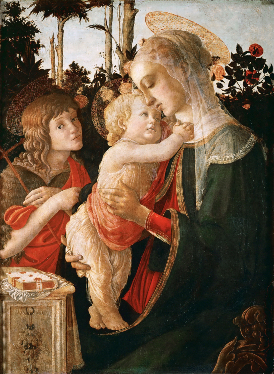 Сандро Боттичелли. Мадонна с младенцем и Иоанном Крестителем