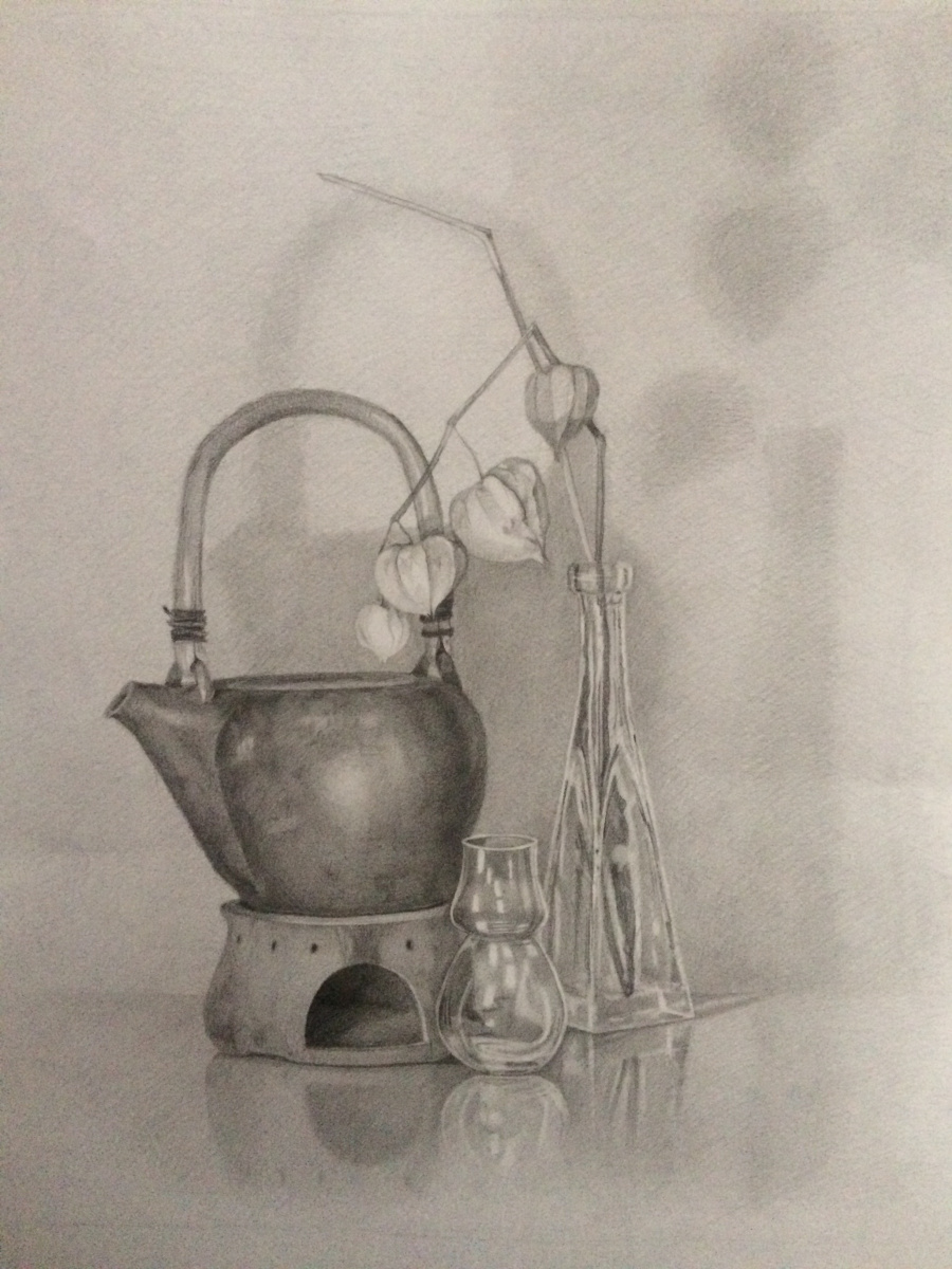 Diana Schegiriova. Натюрморт с керамическим чайником