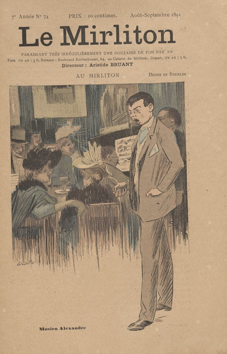 Теофиль-Александр Стейнлен. Иллюстрация для журнала "Мирлитон" № 74, август-сентябрь 1891 года