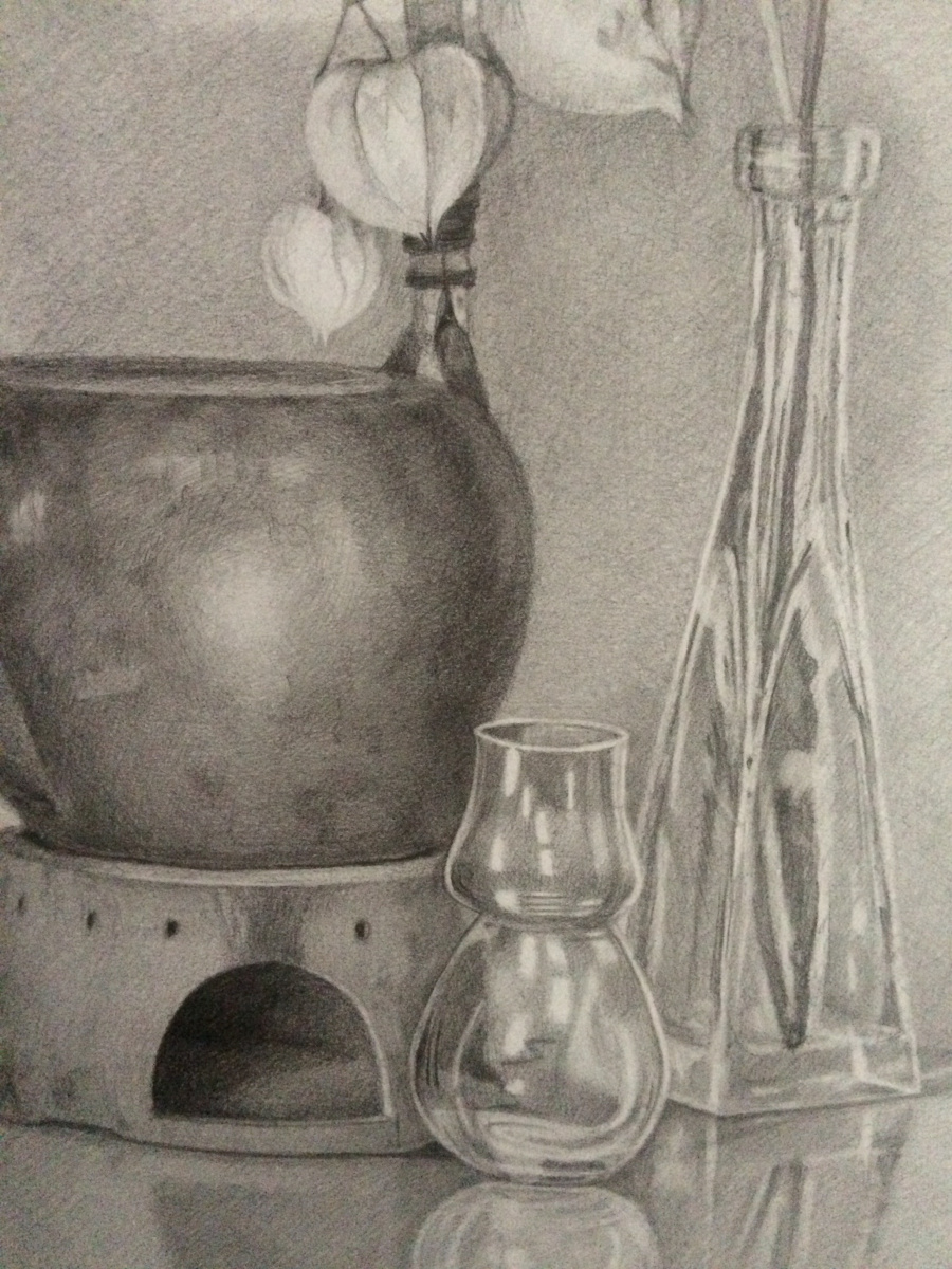Натюрморт с керамическим чайником