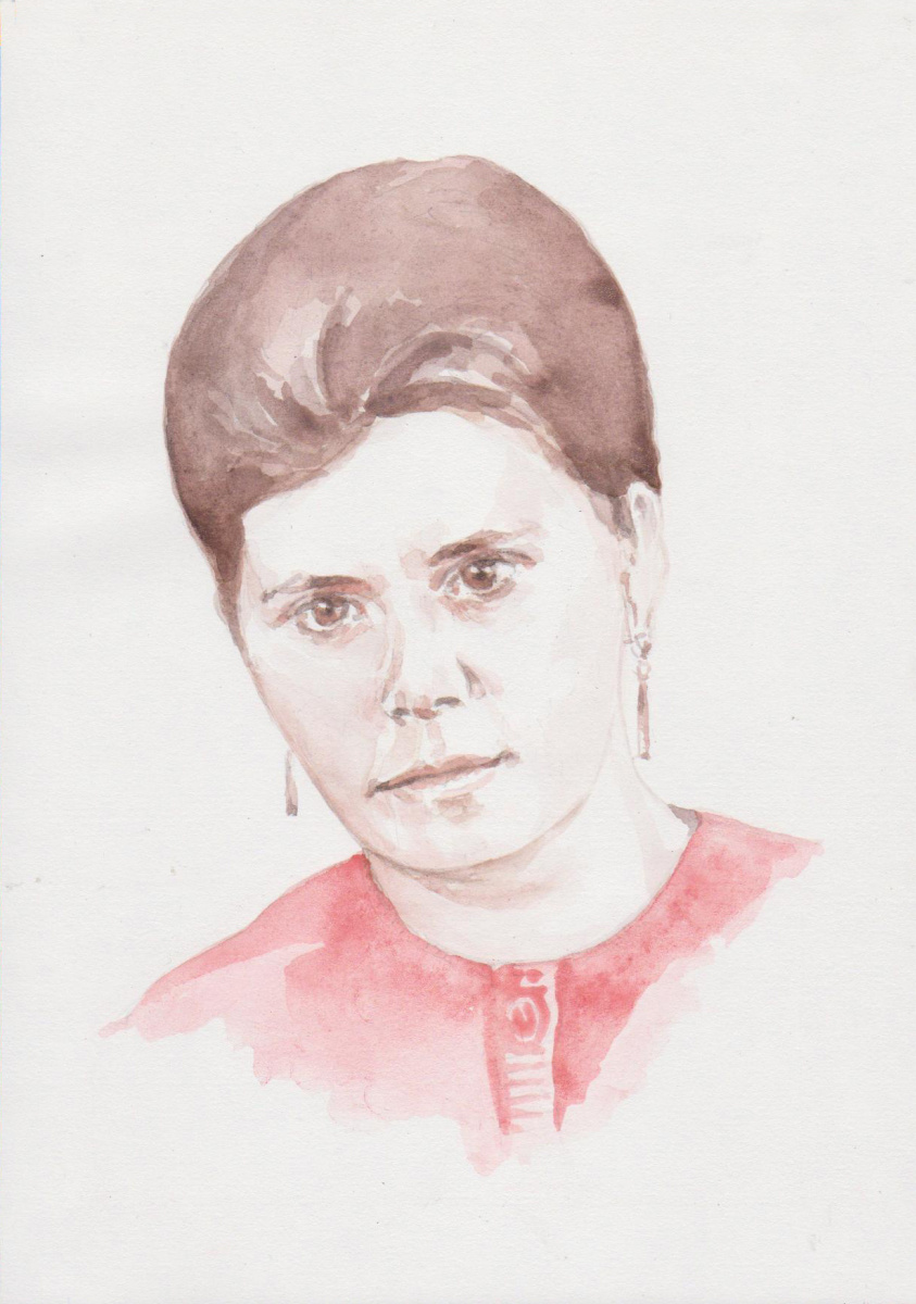 Иван Александрович Долгоруков. Акварельный портрет женщины