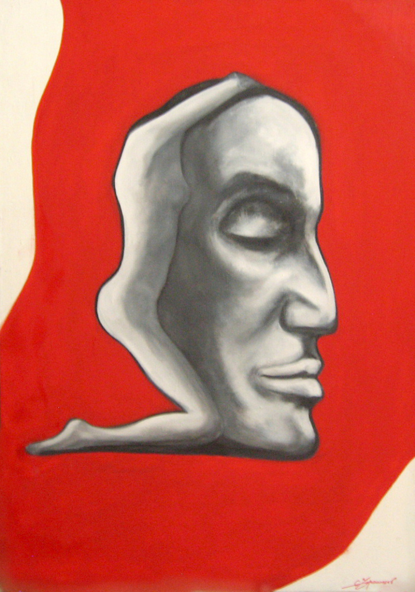 Станислав Украинцев. The Thinker.2008. canvas, oil 100x70