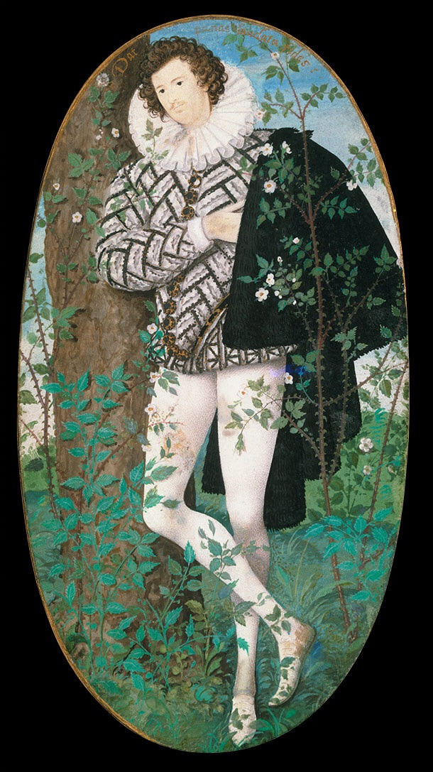 Николас Хиллиард. Юноша среди розовых кустов (Портрет Роберта Девере, второго графа Эссекса)