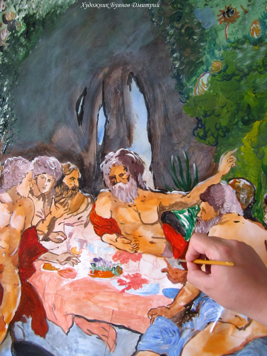 Вольная интерпретация картины П.П.Рубенса ”Пир Аххелоя” или ”Пир Богов на Олимпе”