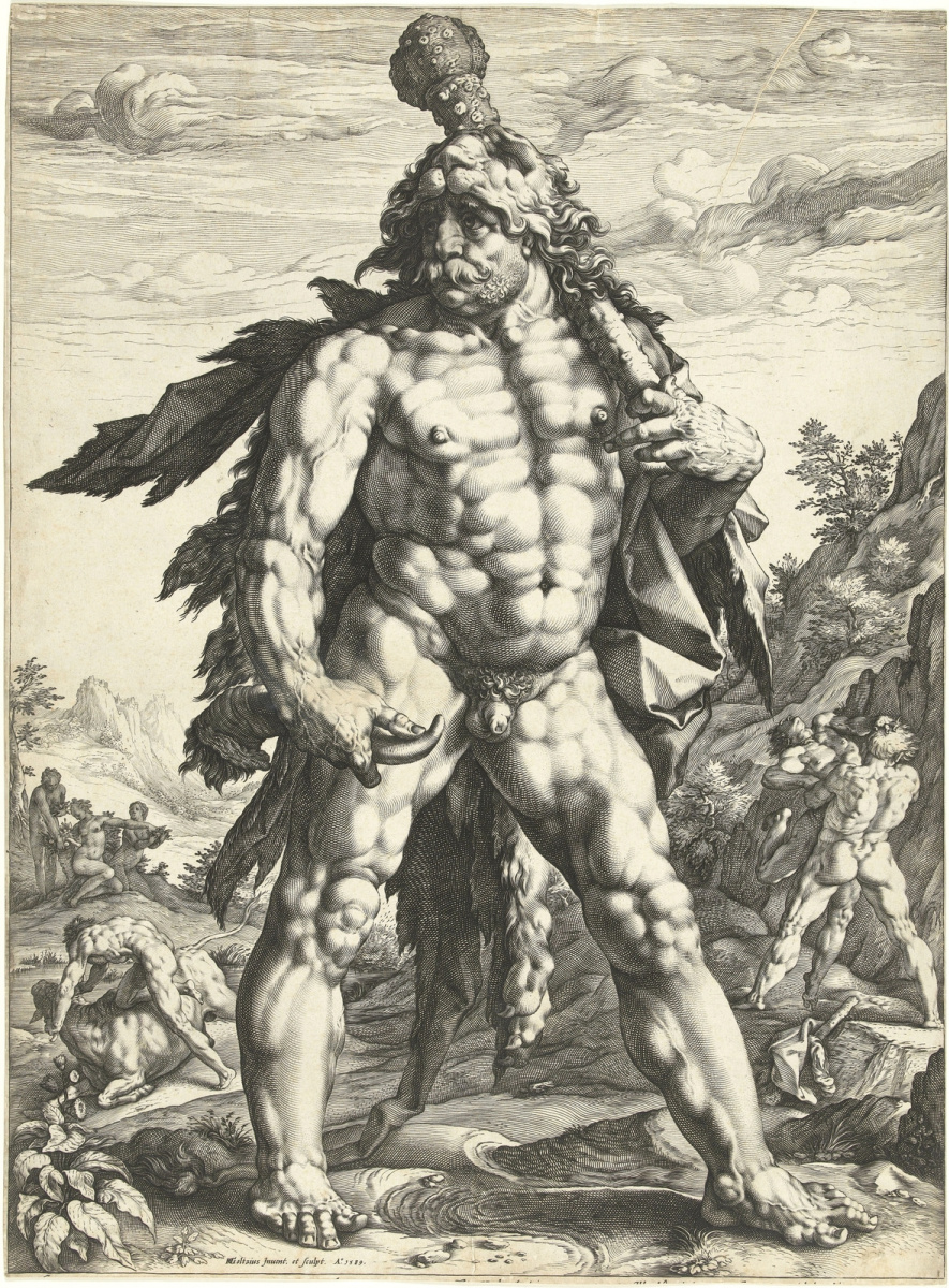 Хендрик Гольциус. Геракл. 1589  резцовая гравюра