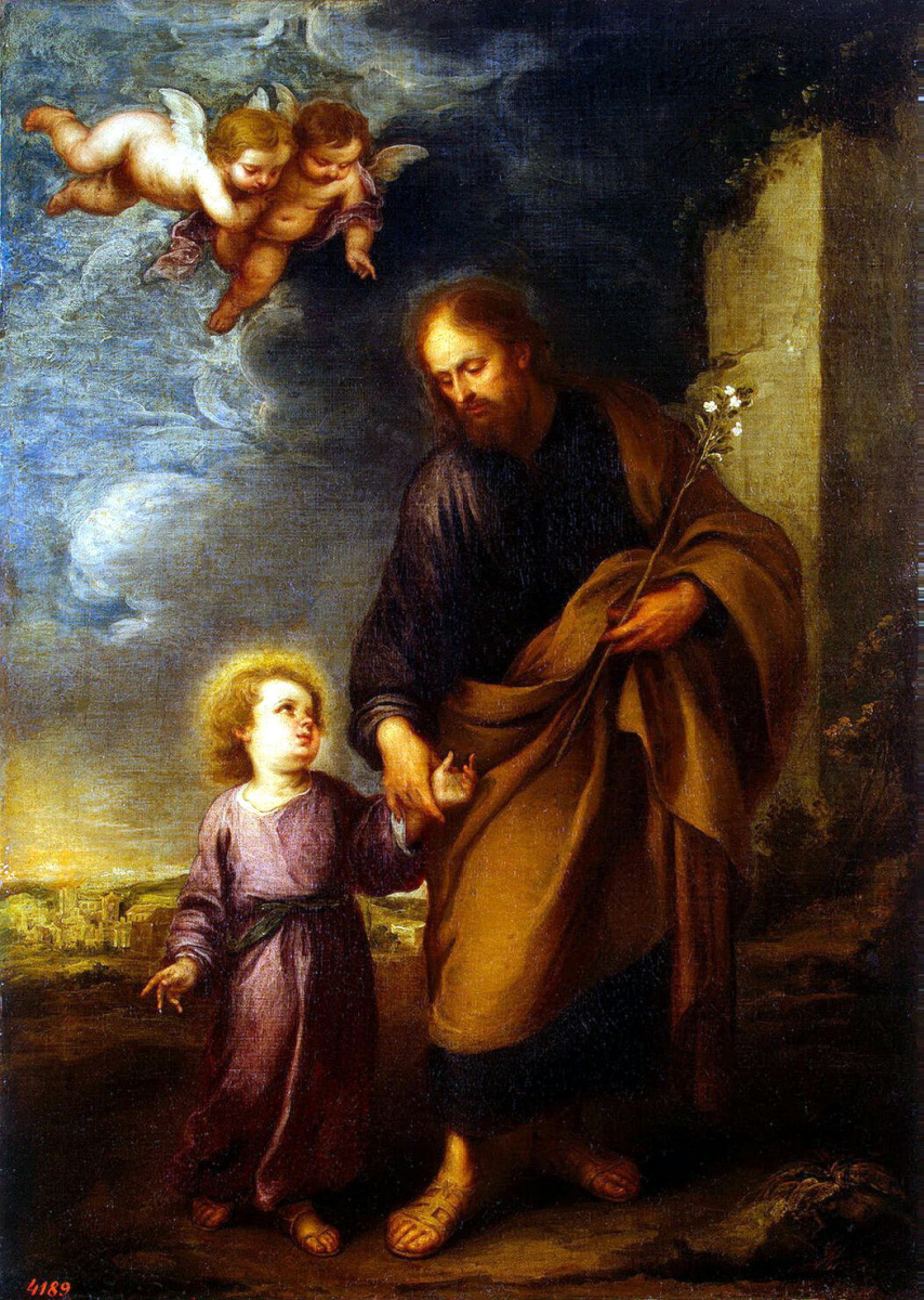 Бартоломе Эстебан Мурильо. Святой Иосиф, ведущий за руку младенца Христа
