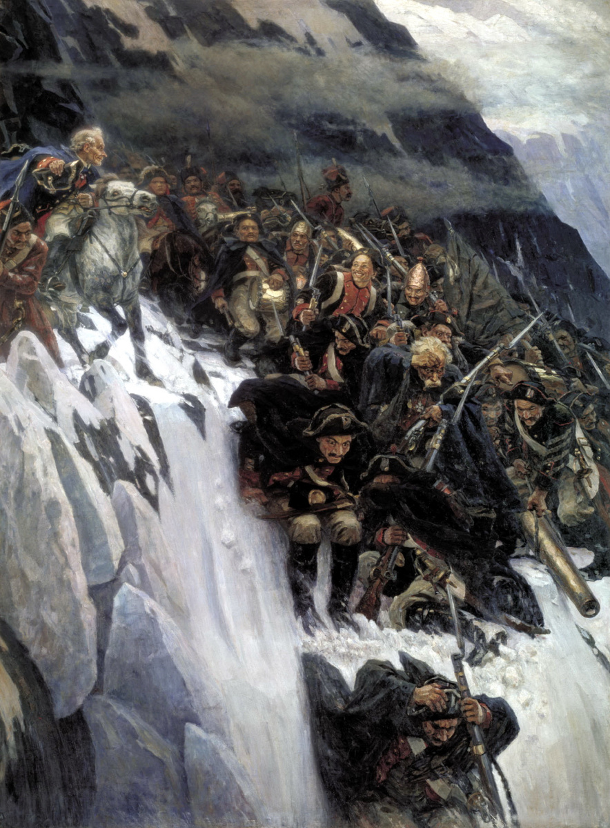 Василий Иванович Суриков. Переход Суворова через Альпы  в 1799 году