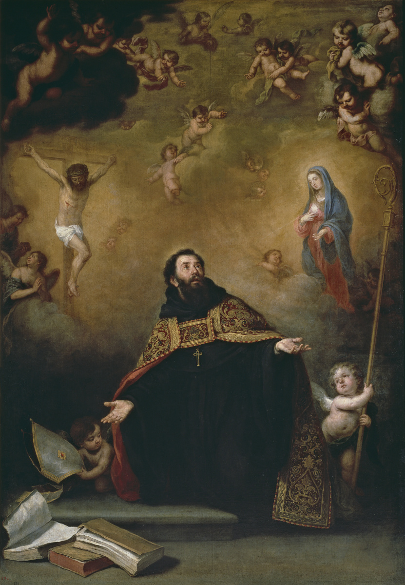 Бартоломе Эстебан Мурильо. Святой Августин с Христом и Богородицей