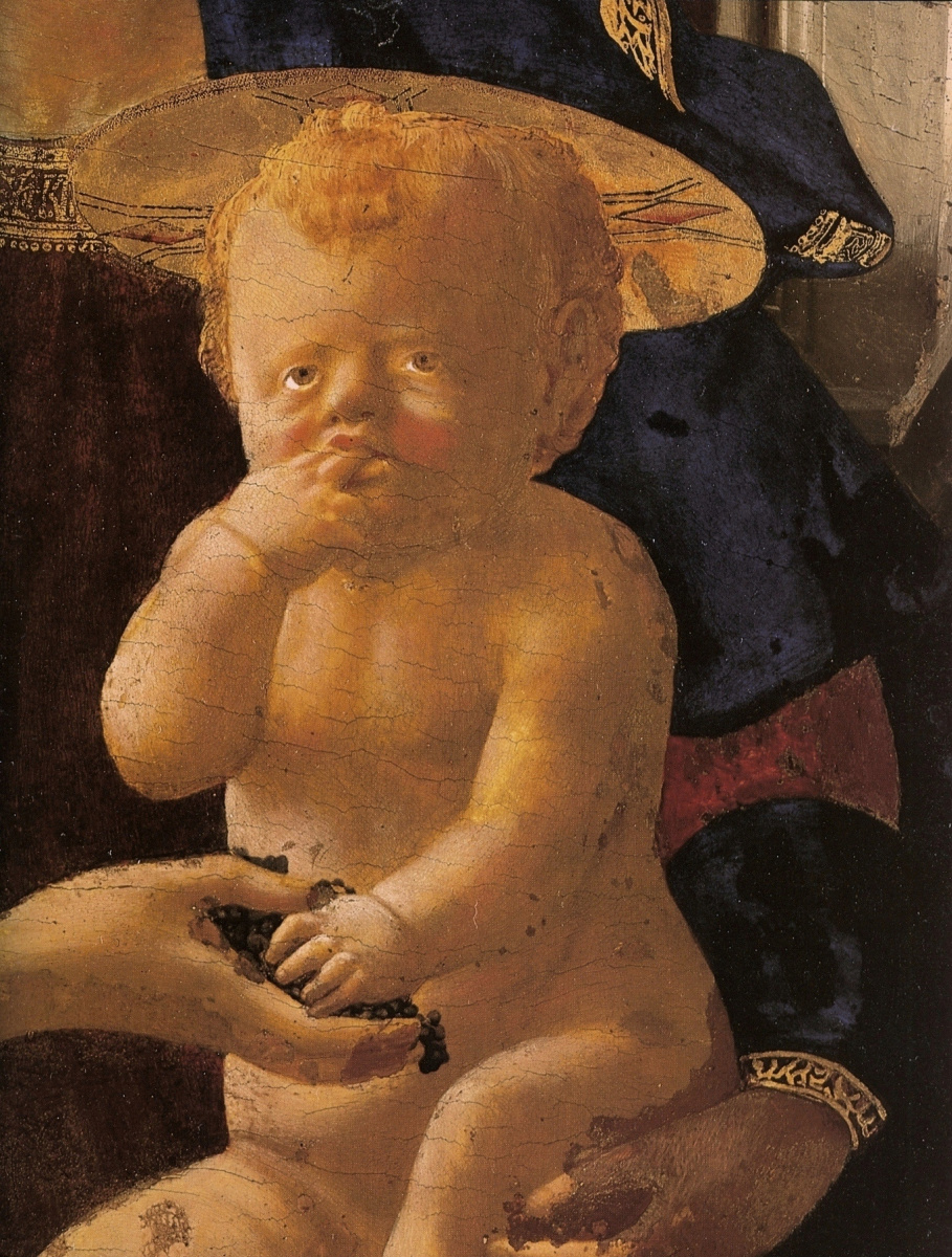 Томмазо Мазаччо. Мадонна с Младенцем и ангелами. Фрагмент. Младенец Христос