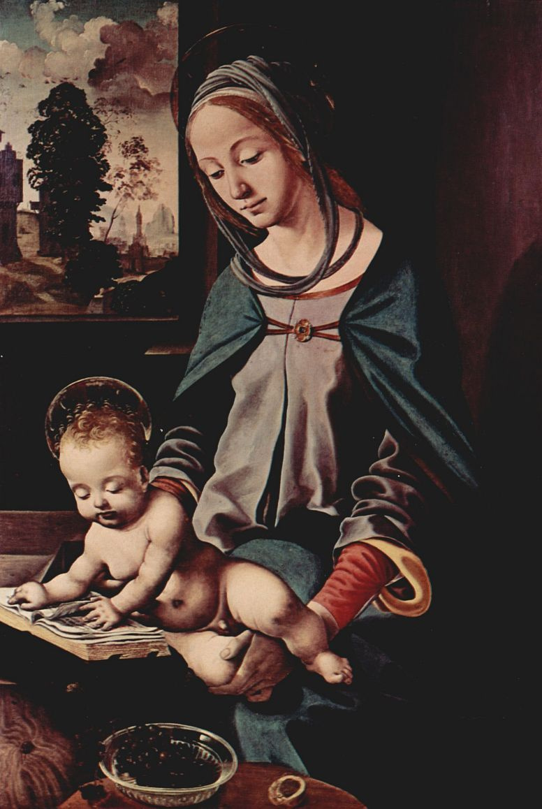 Пьеро ди Козимо. Мадонна с читающим младенцем Христом
