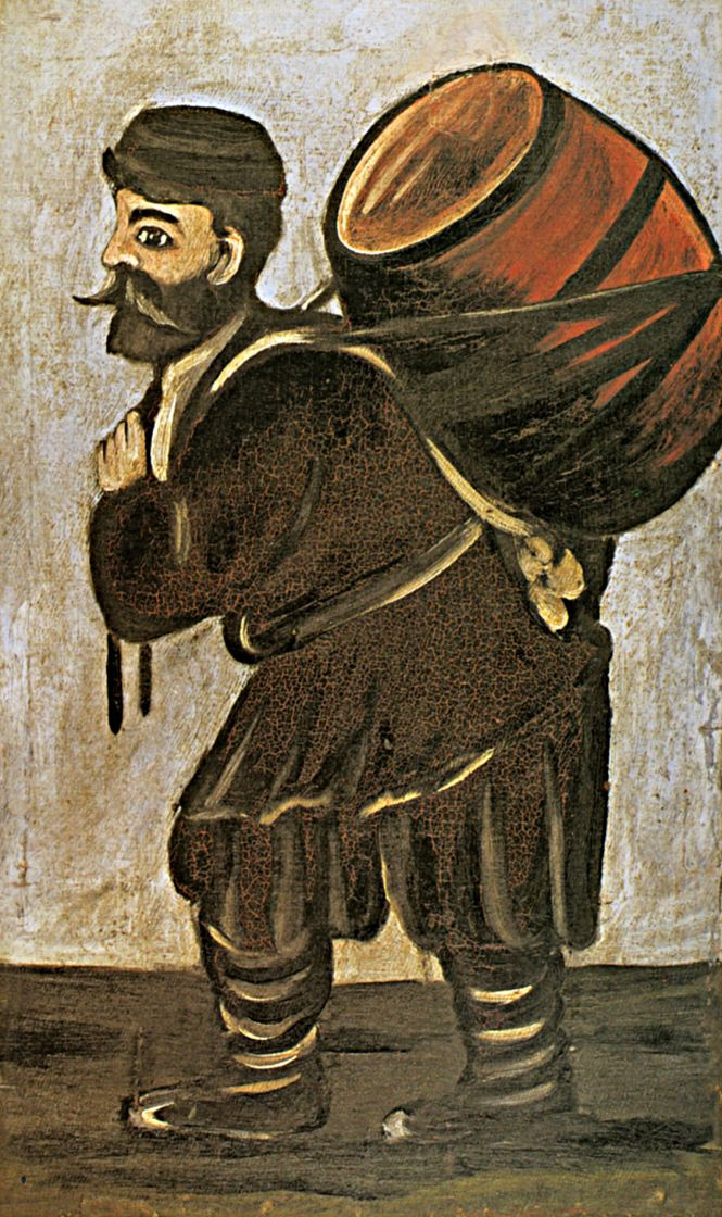 Нико Пиросмани (Пиросманашвили). Муша с бочонком. Правая часть диптиха