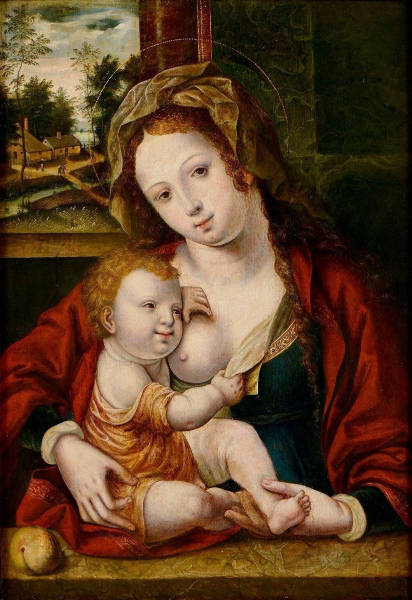 Неизвестный художник. Мадонна с Младенцем.  XVI век