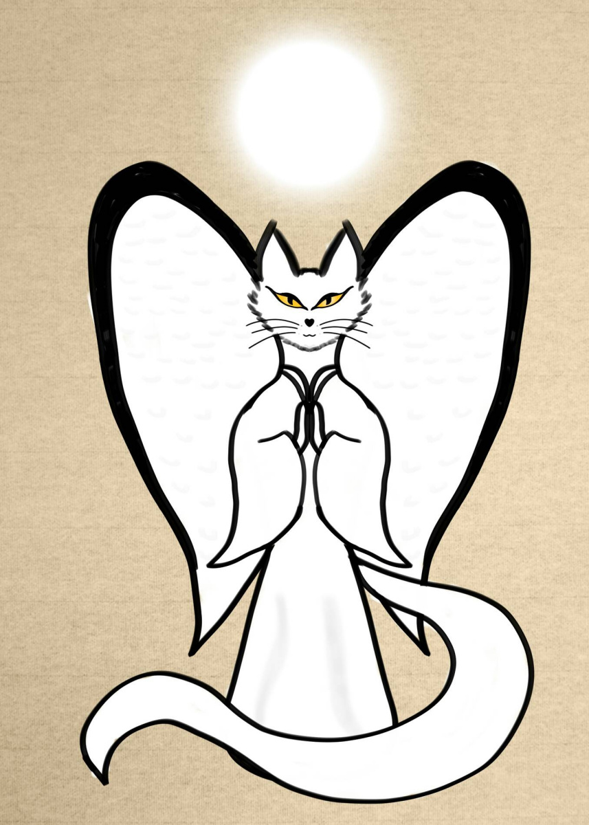 Dream Fox Arts. Кошка-Ангел