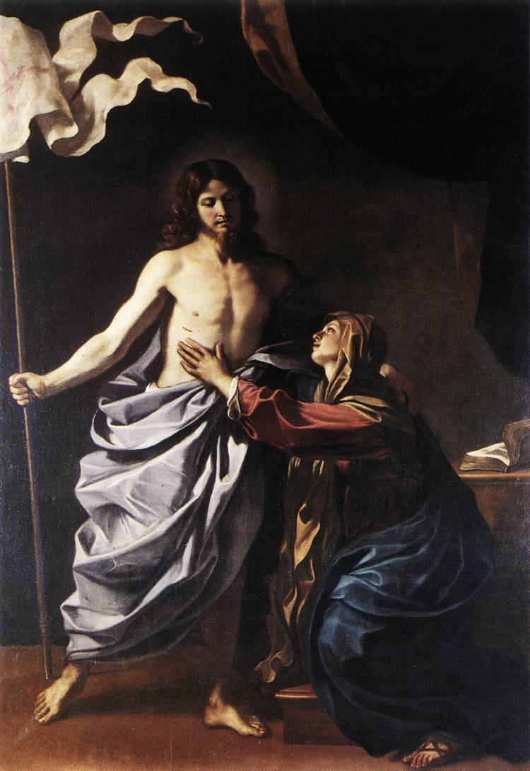 Джованни Франческо Гверчино. Воскресший Христос является Богородице