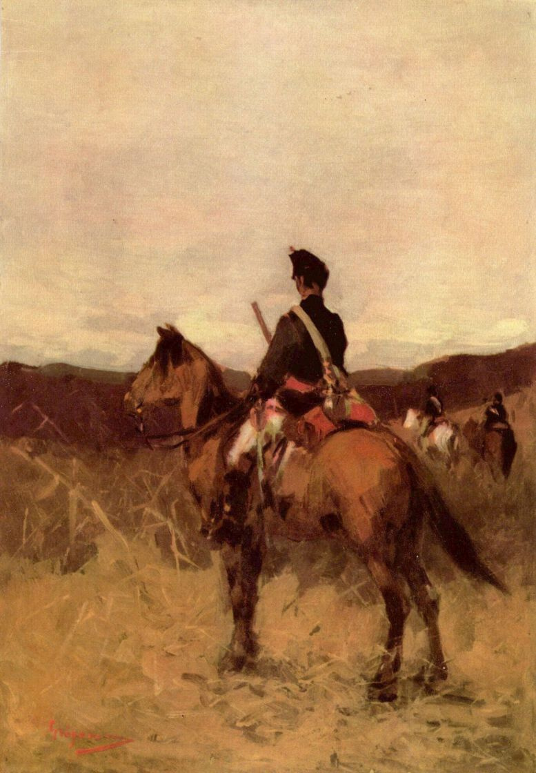 Николае Григореску. Красный гусар на коне
