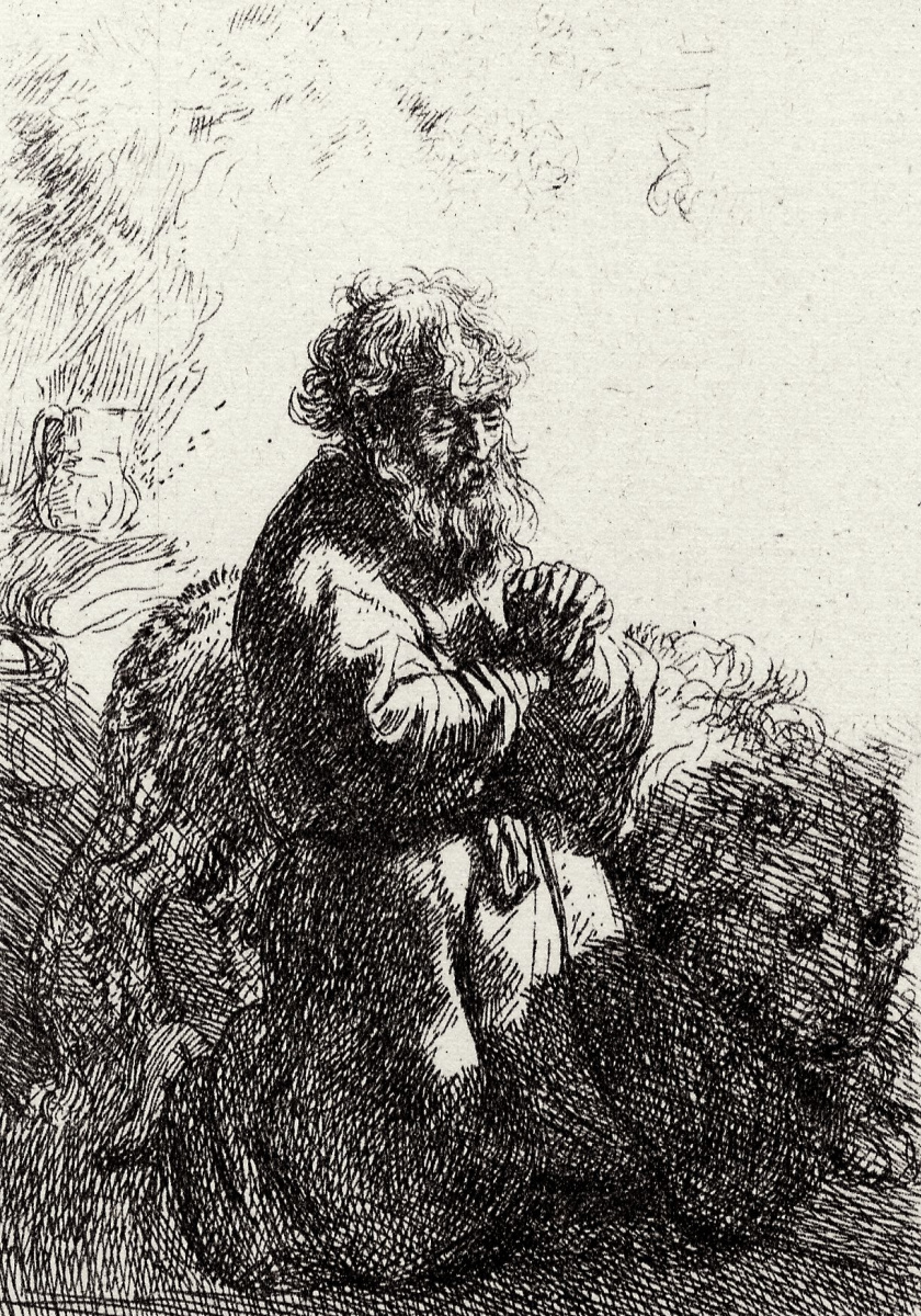 Рембрандт Харменс ван Рейн. Святой Иероним на молитве