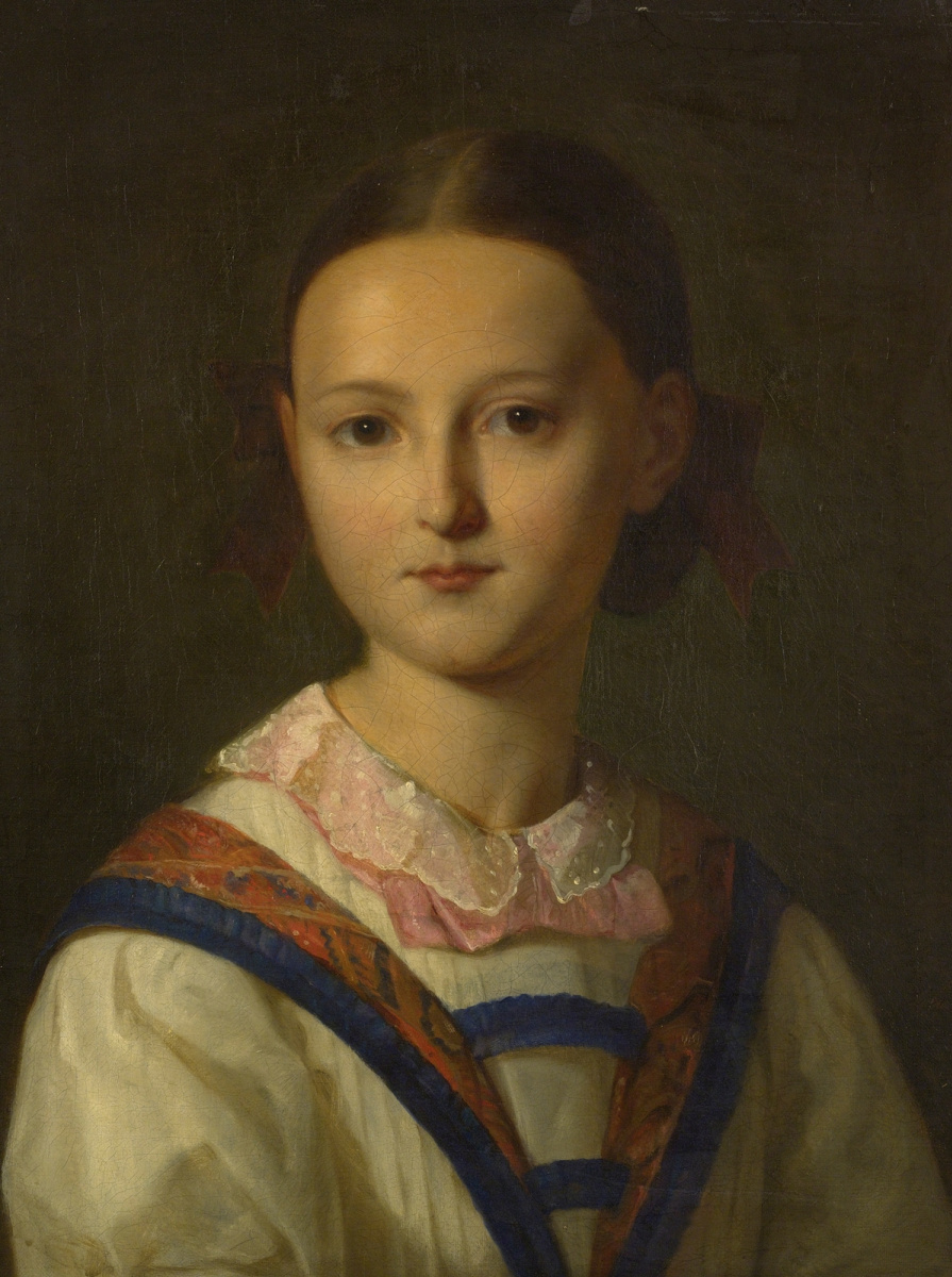 Фридрих фон Амерлинг. Портрет девушки.  53.3 х 40.6