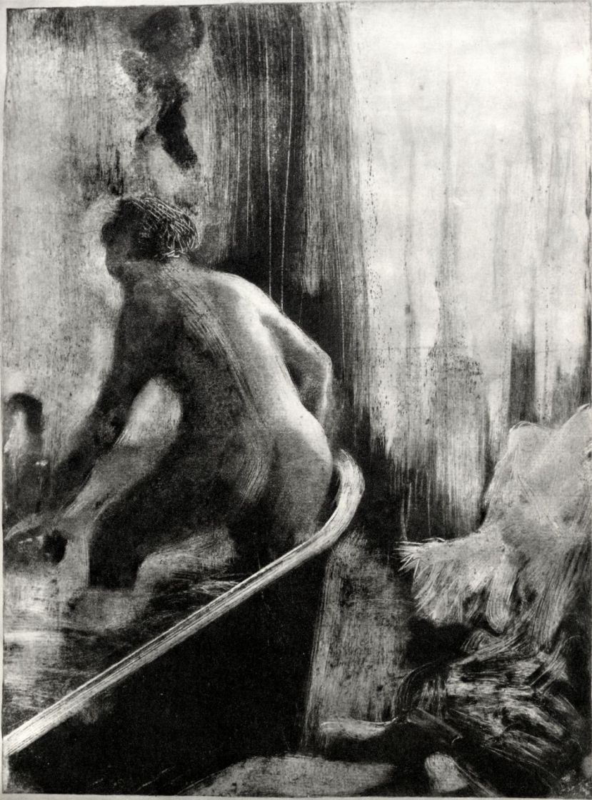 Эдгар Дега. Стоящая в ванне, фигура со спины