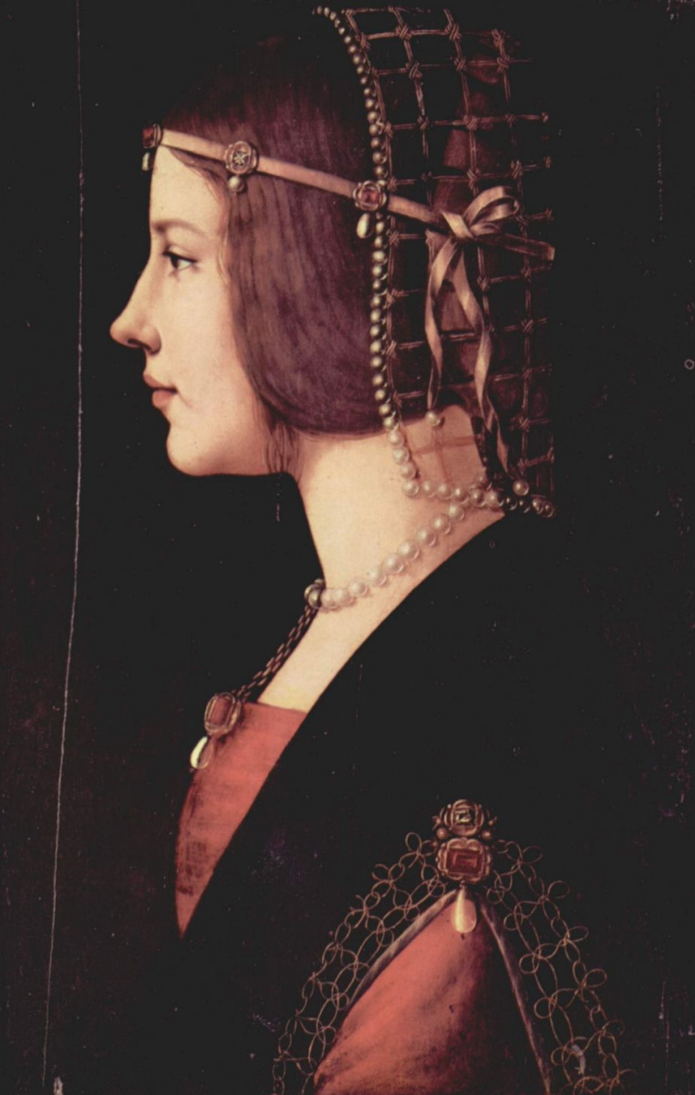 Шедевры  неизвестных художников. Портрет молодой женщины (предположительно - Беатриче д`Эсте)