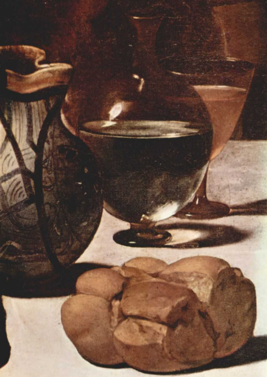 Микеланджело Меризи де Караваджо. Ужин в Эммаусе. Фрагмент