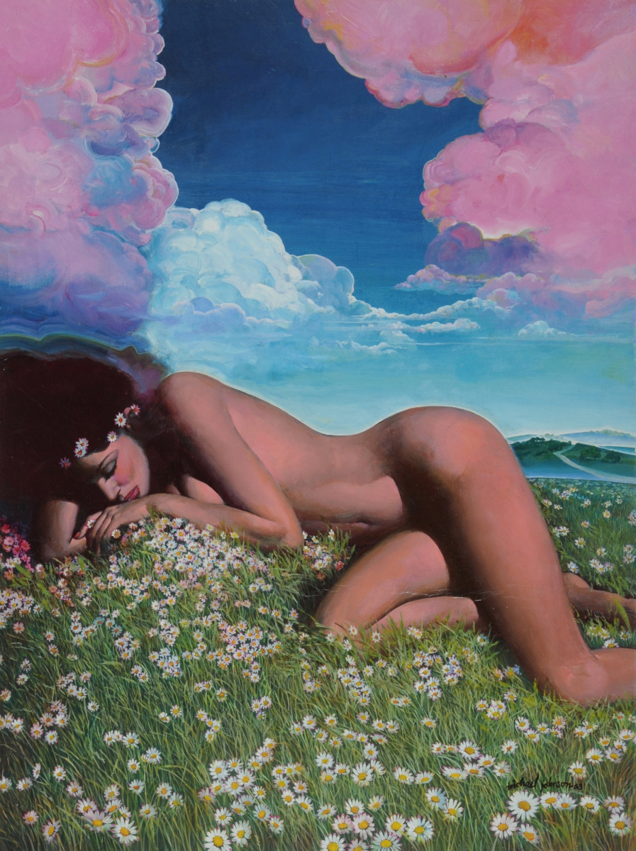 Michael Johnson. Nude With Flowers