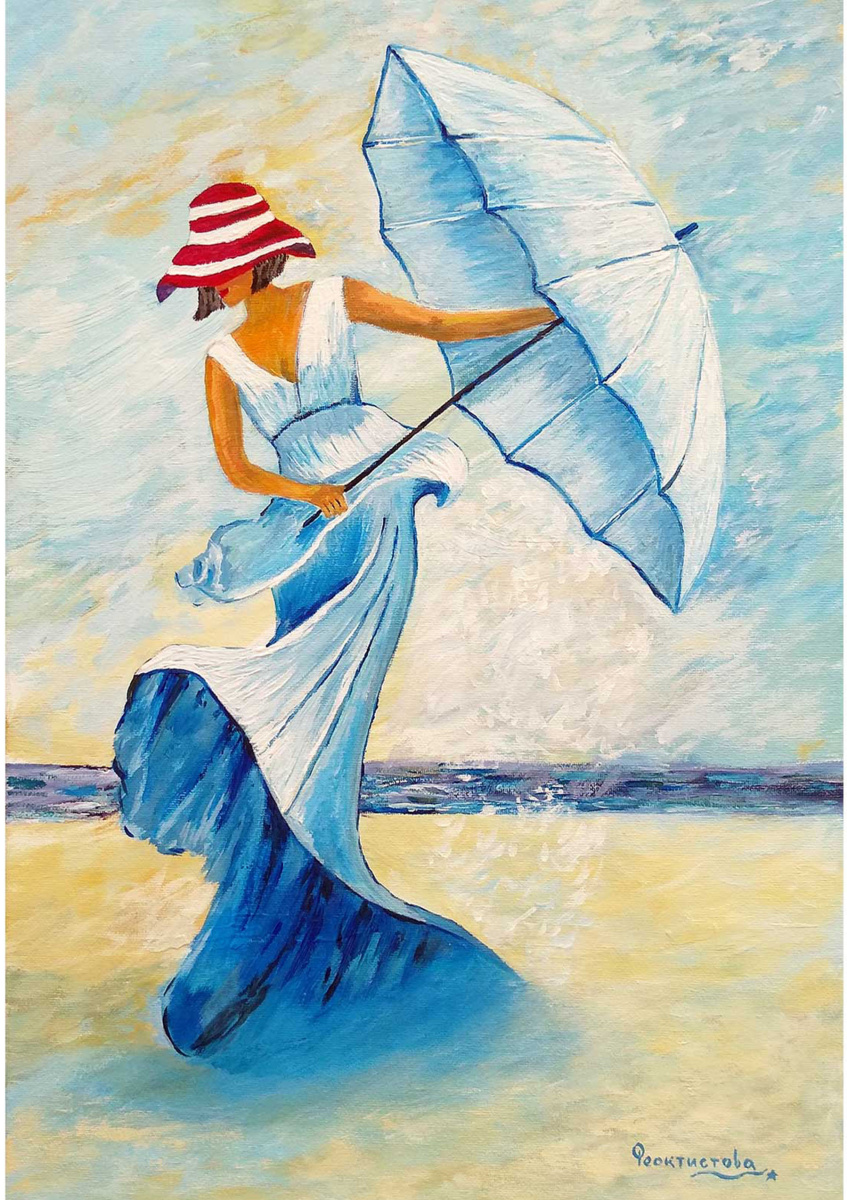 Татьяна Николаевна Феоктистова. Woman with umbrella