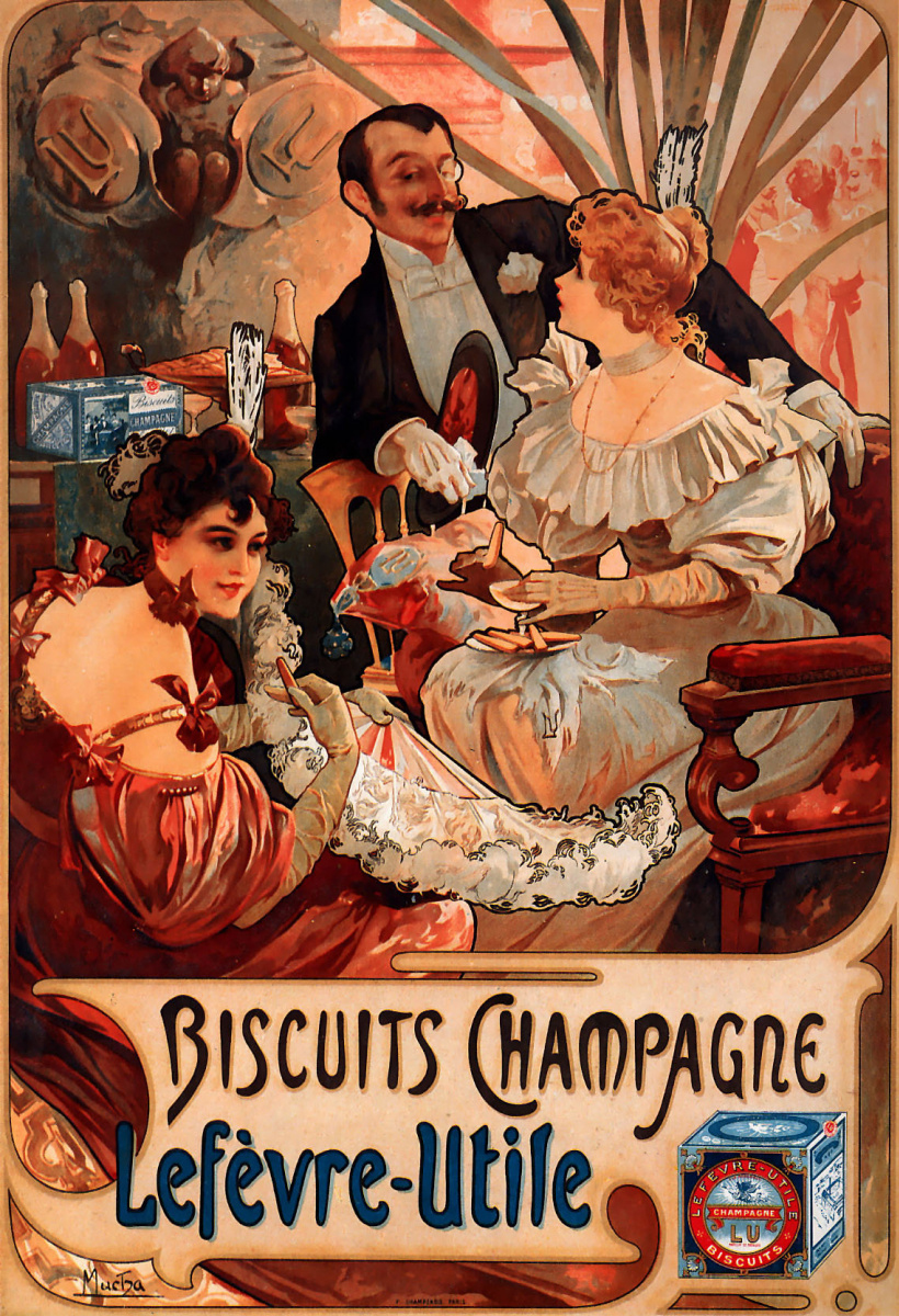 Альфонс Муха. Рекламный плакат для производителя печенья