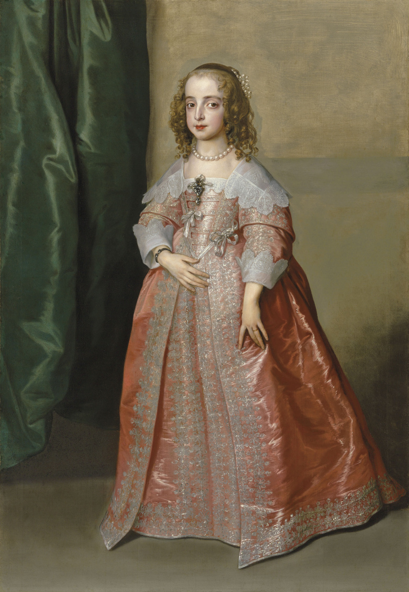 Антонис ван Дейк. Портрет принцессы Марии Генриетты, дочери короля Карла I Английского, в розовом платье