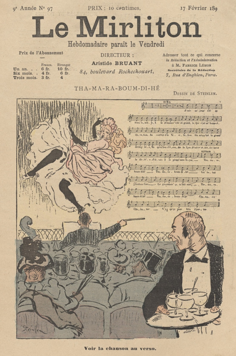 Теофиль-Александр Стейнлен. Иллюстрация для журнала "Мирлитон" № 97, 17 февраля 1893 года