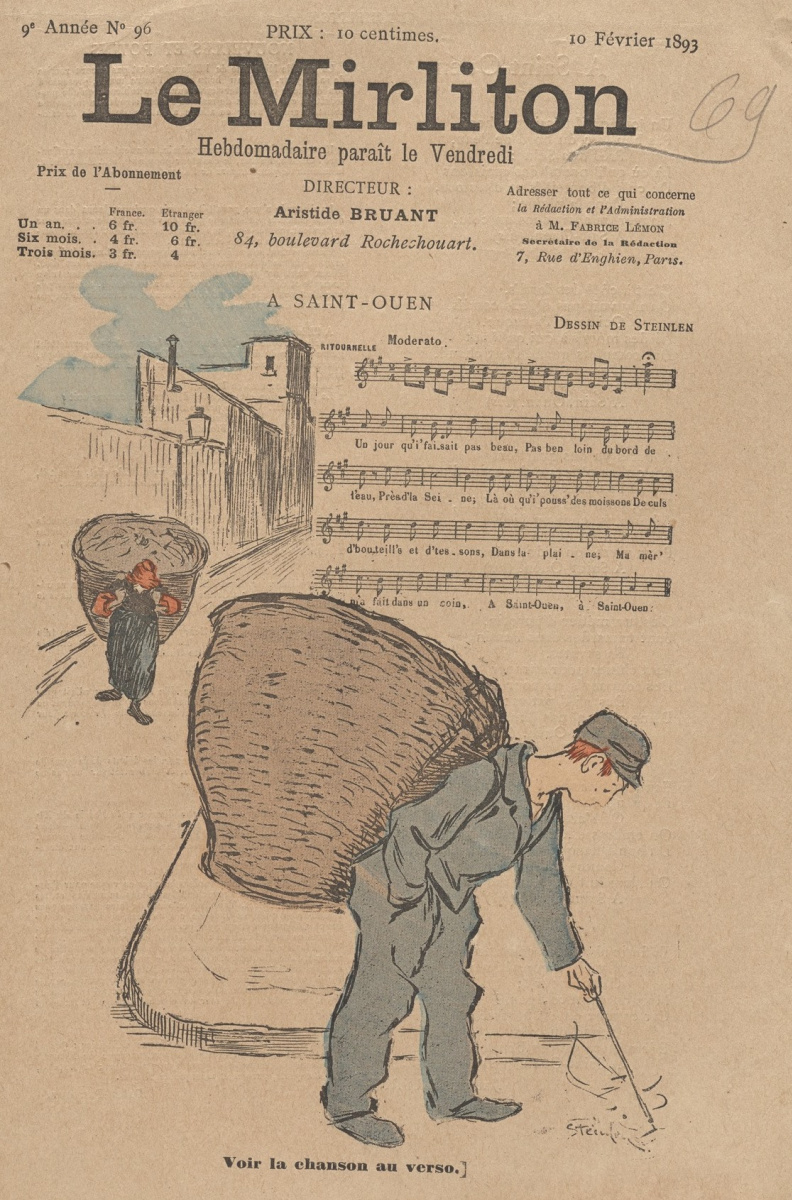 Теофиль-Александр Стейнлен. Иллюстрация для журнала "Мирлитон" № 96, 10 февраля 1893 года