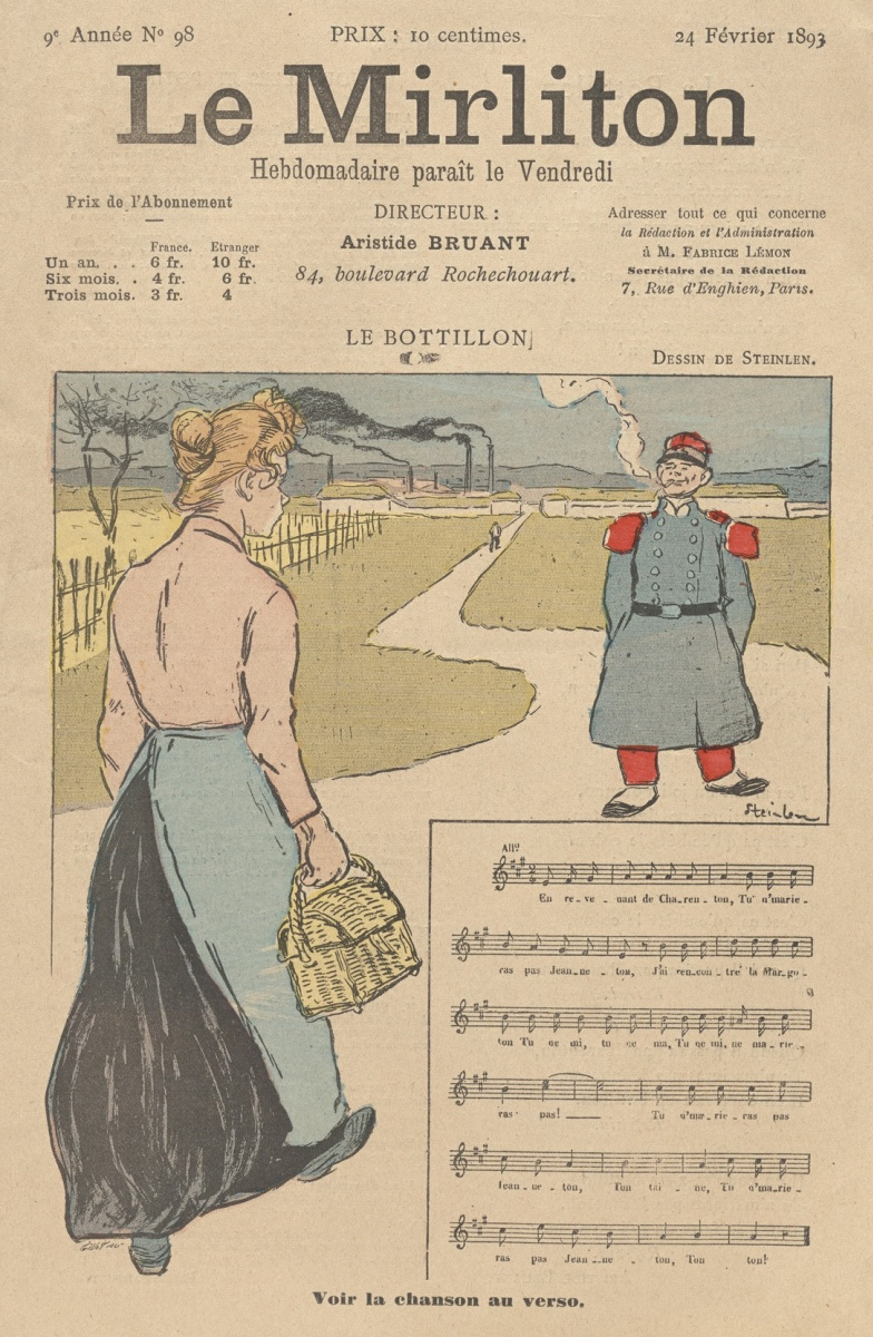 Теофиль-Александр Стейнлен. Иллюстрация для журнала "Мирлитон" № 98, 24 февраля 1893 года
