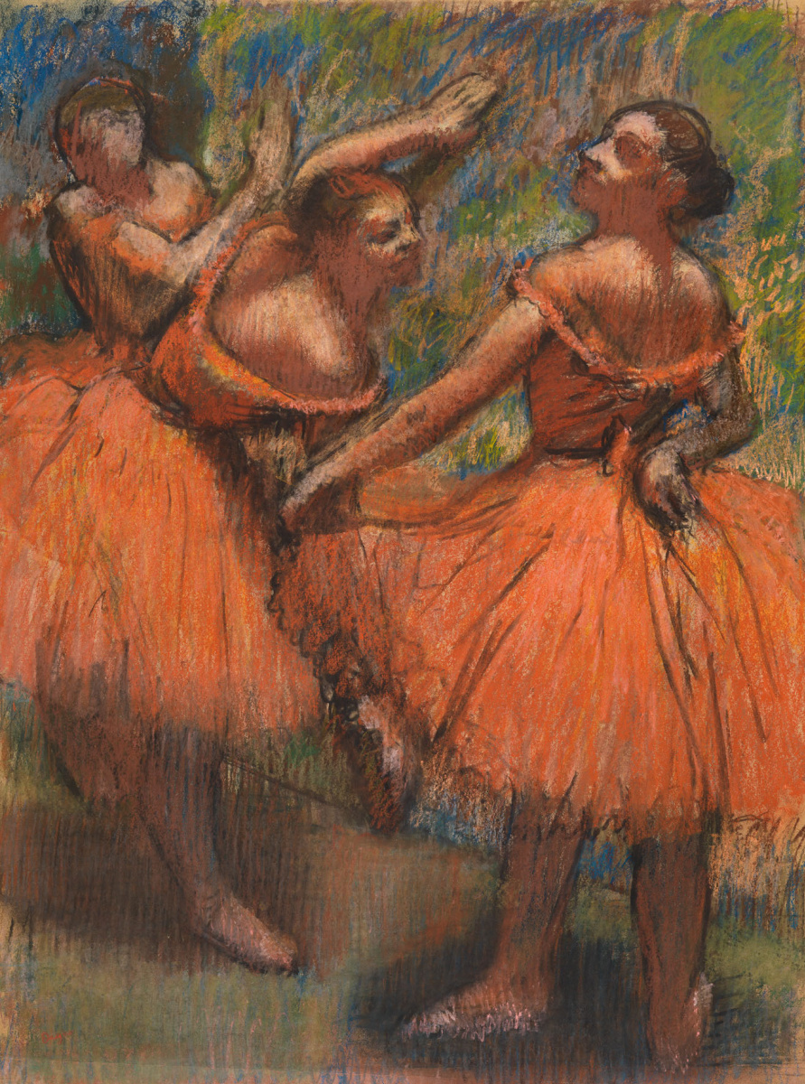 Эдгар Дега. Балерины в оранжевых пачках