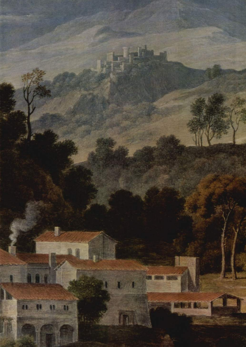 Йозеф Антон Кох. Монастырь св. Франциска в горах под Римом, фрагмент