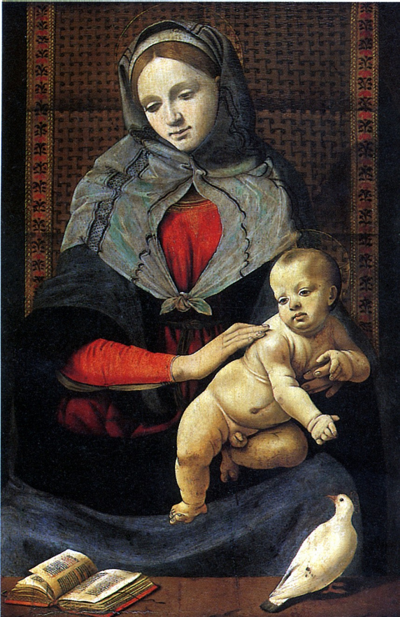 Пьеро ди Козимо. Мадонна с младенцем и голубем