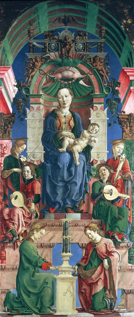 cosimo tour madonna with the child enthroned:作品描述