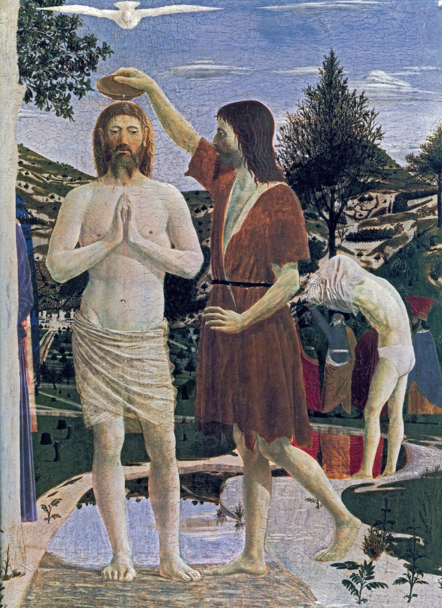 Пьеро делла Франческа. Крещение (фрагмент)