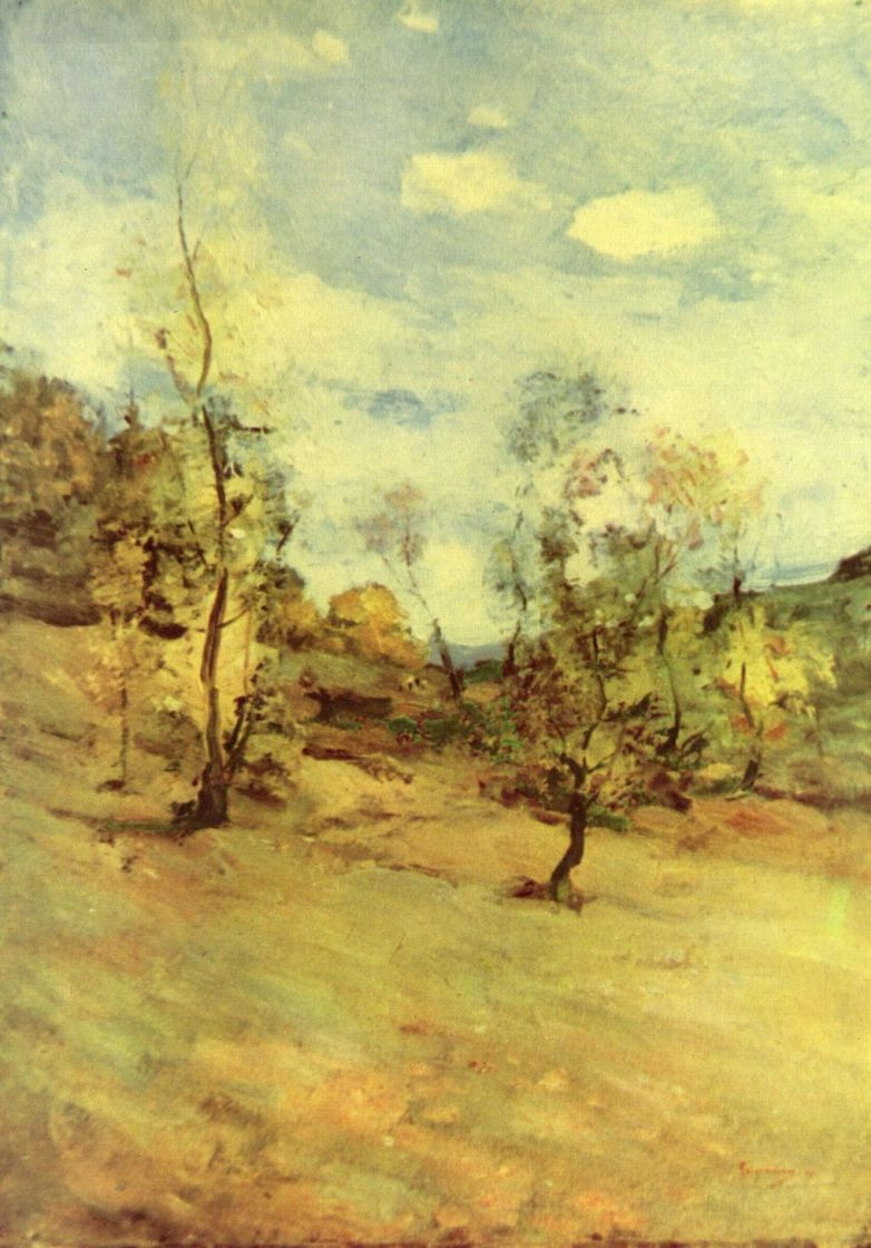Николае Григореску. Пейзаж с деревьями