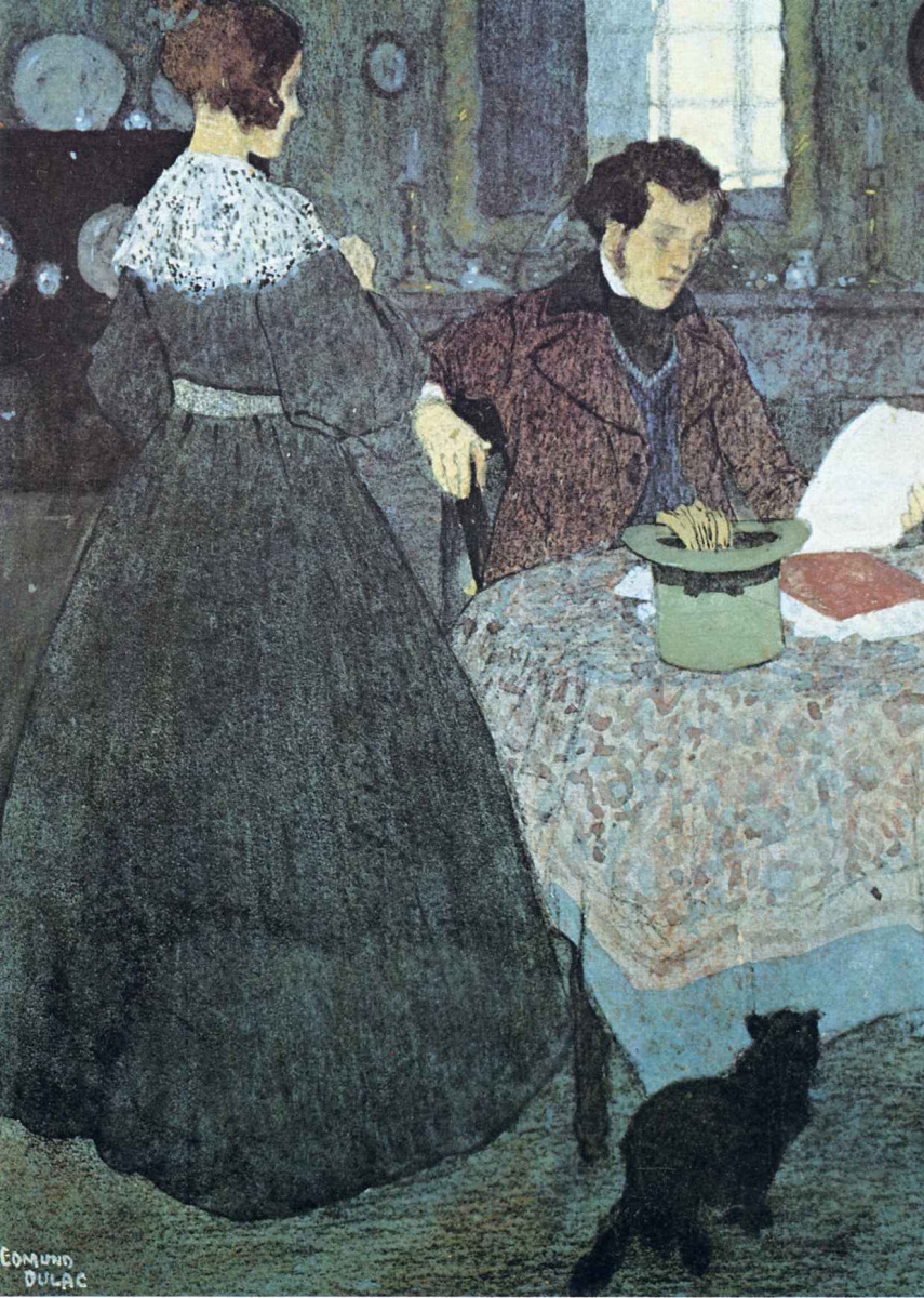 Эдмунд Дюлак. Дама и мужчина за столом